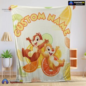 Official Disney Chip 'N' Dale Chip And Dale Blanket Fleece Customized Blanket