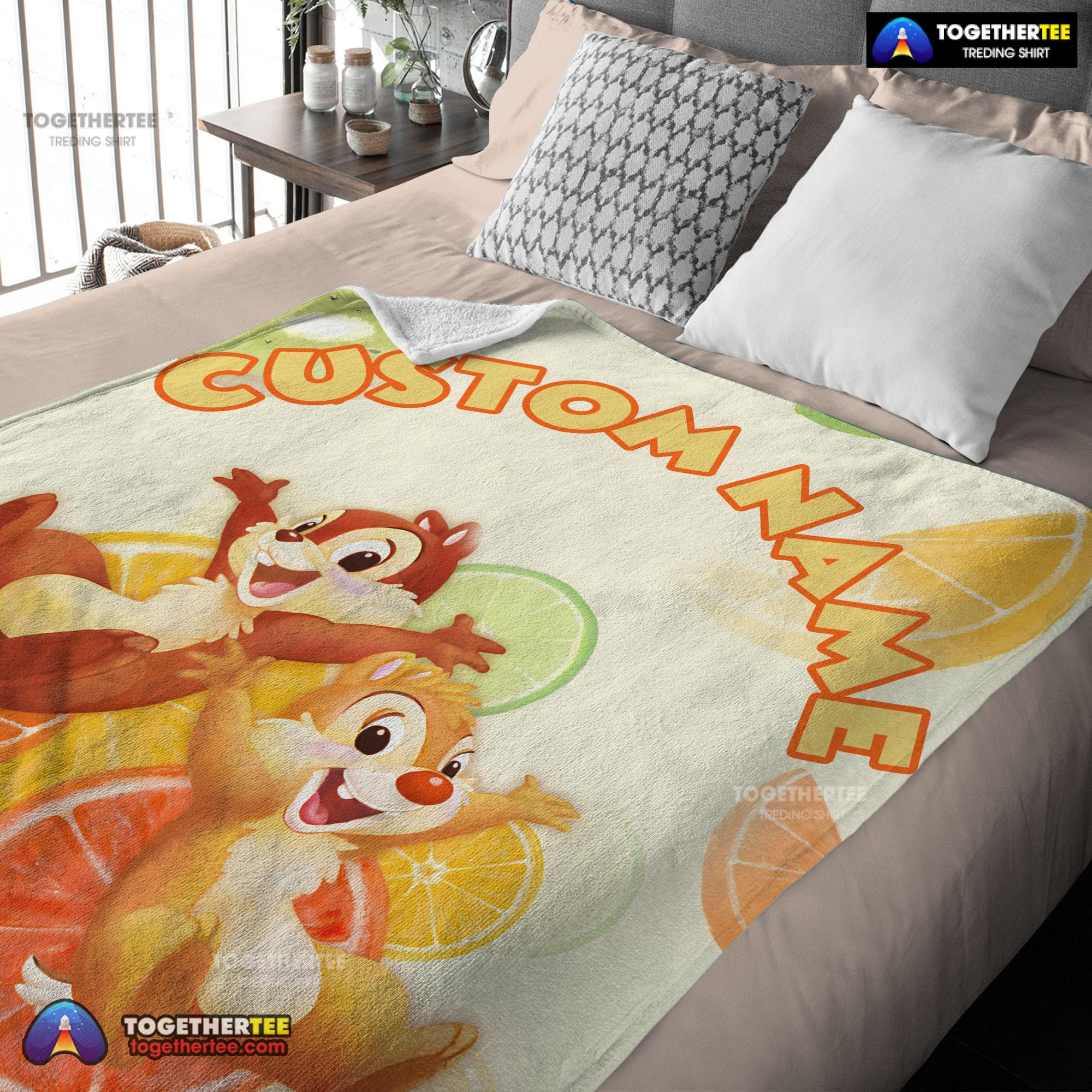 Official Disney Chip 'N' Dale Chip And Dale Blanket Fleece Customized Blanket - Image 3