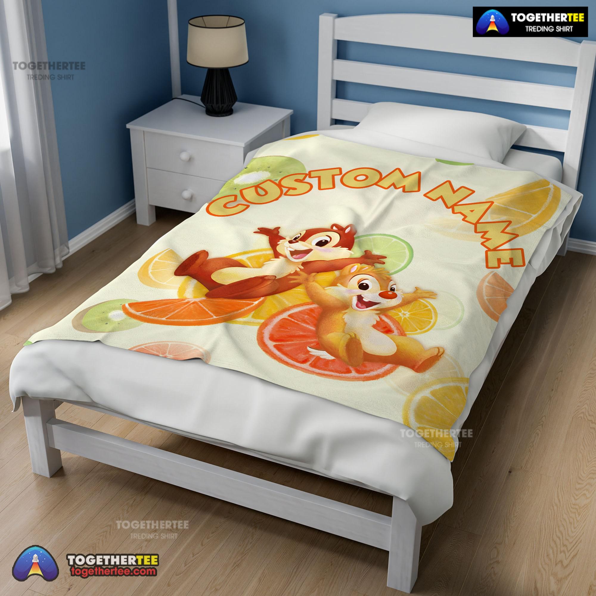 Official Disney Chip 'N' Dale Chip And Dale Blanket Fleece Customized Blanket - Image 2