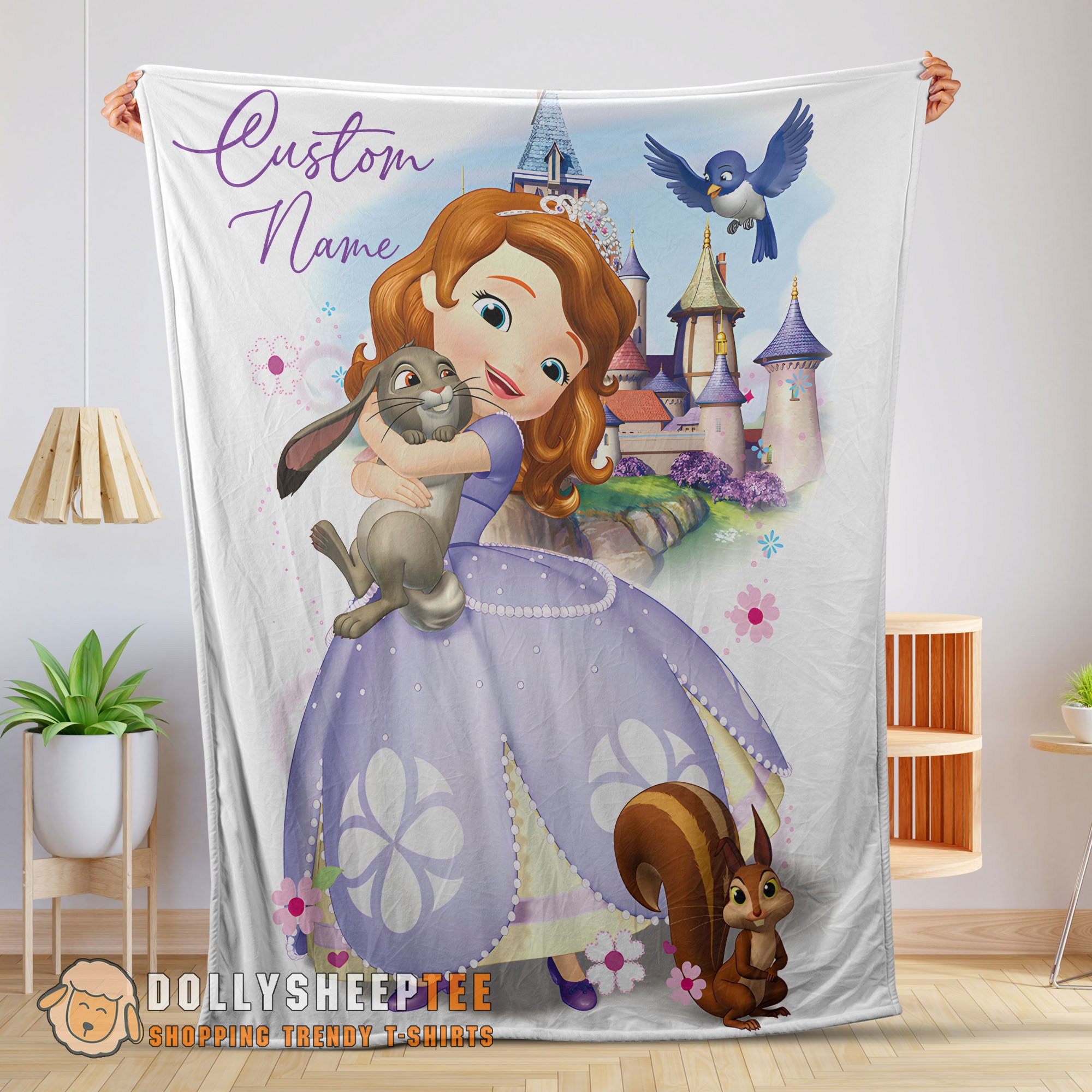 Perfect Disney Cartoon Sofia The First Sofia Princess Blanket Fleece Customized Blanket