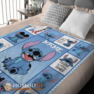 Alternative view of Perfect Disney Cartoon Stitch With Friends Blanket Customize Blanket