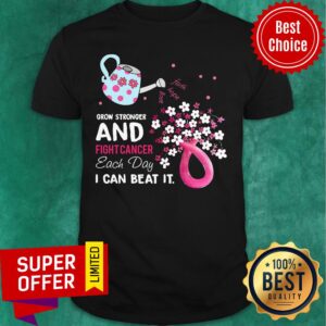 Pink Grow Stronger And Fight Cancer Each Day Beat Shirt