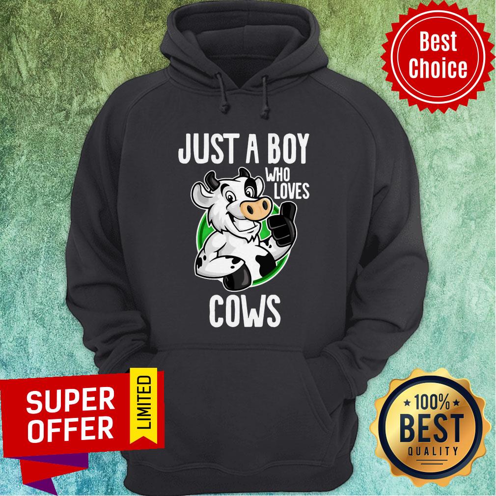 Premium Just A Boy Who Loves Cows Animal Farm Shirt - Image 5