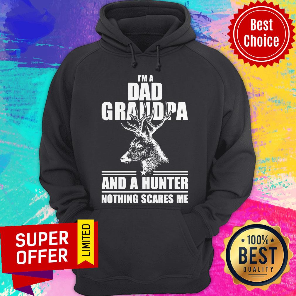 Official I'm A Dad Grandpa And A Hunter Nothing Scares Me Shirt - Image 3