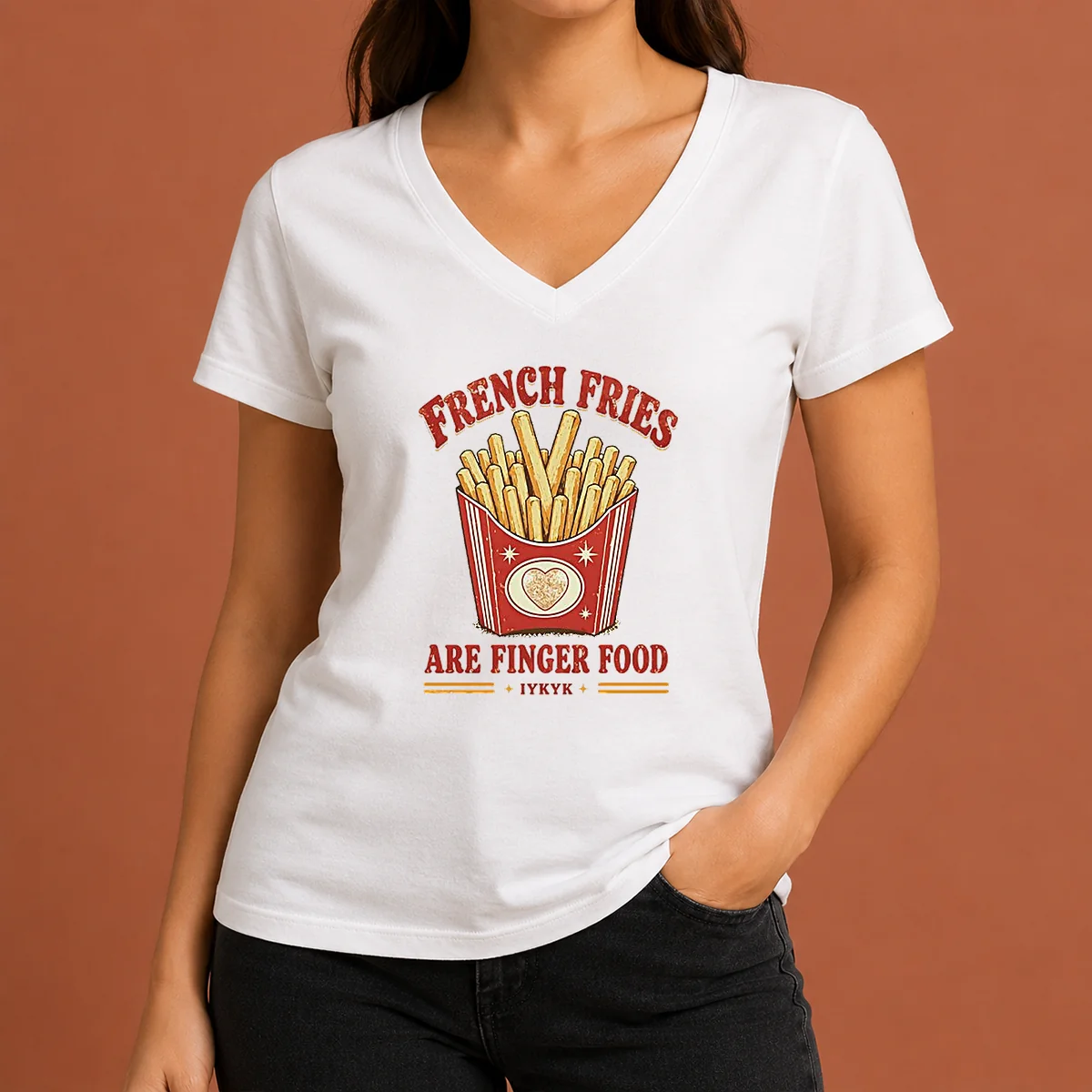 Awesome Nice French Fries Are Finger Food IYKYK Fast Food Shirt - Image 2