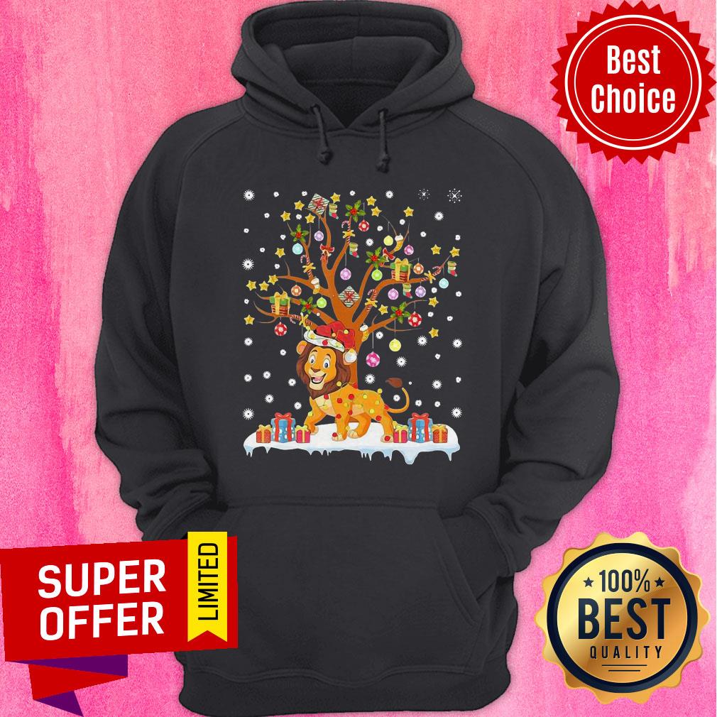 Top Lion Lighting Xmas Tree Lion Christmas Shirt - Image 3