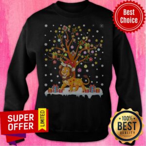 Alternative view of Top Lion Lighting Xmas Tree Lion Christmas Shirt