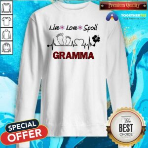 Alternative view of Cool Live Love Spoil Gramma Heartbeat Shirt