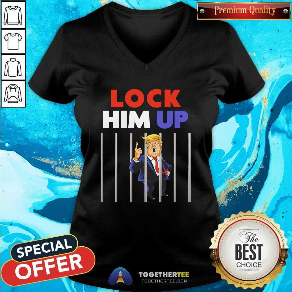 Original Anti Trump Lock Him Up Shirt - Image 2
