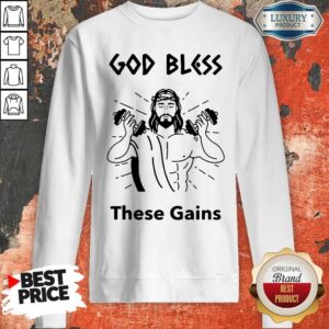 Alternative view of Pretty Wrestling God Bless These Gains T-Shirt