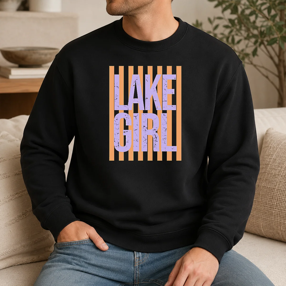Pretty Retro Stripes Sunshine Lake Girl Shirt - Image 7