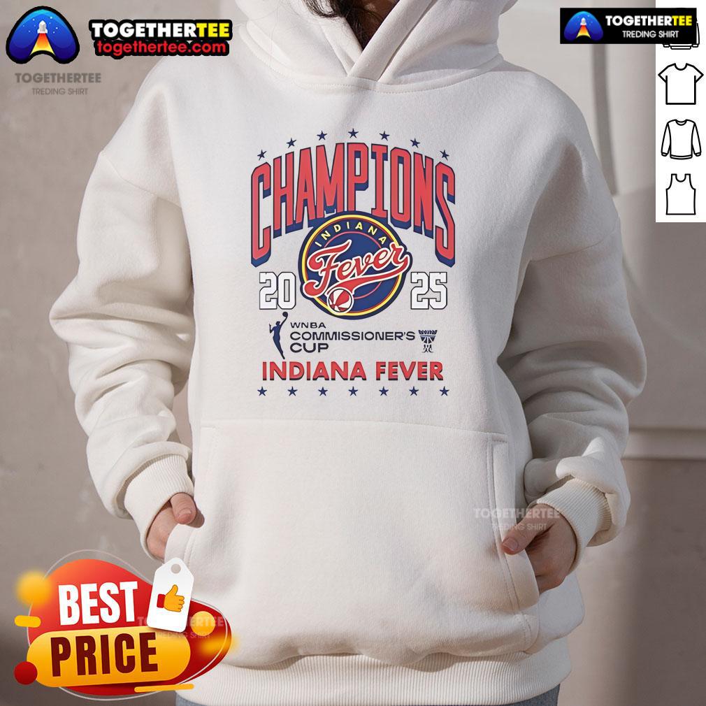 Official WNBA Commissioner's Cup 2025 Champion Indiana Fever T-Shirt - Image 2