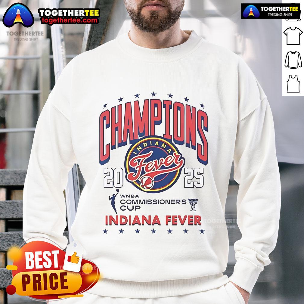 Official WNBA Commissioner's Cup 2025 Champion Indiana Fever T-Shirt - Image 5