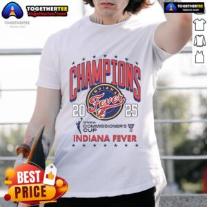 Official WNBA Commissioner's Cup 2025 Champion Indiana Fever T-Shirt