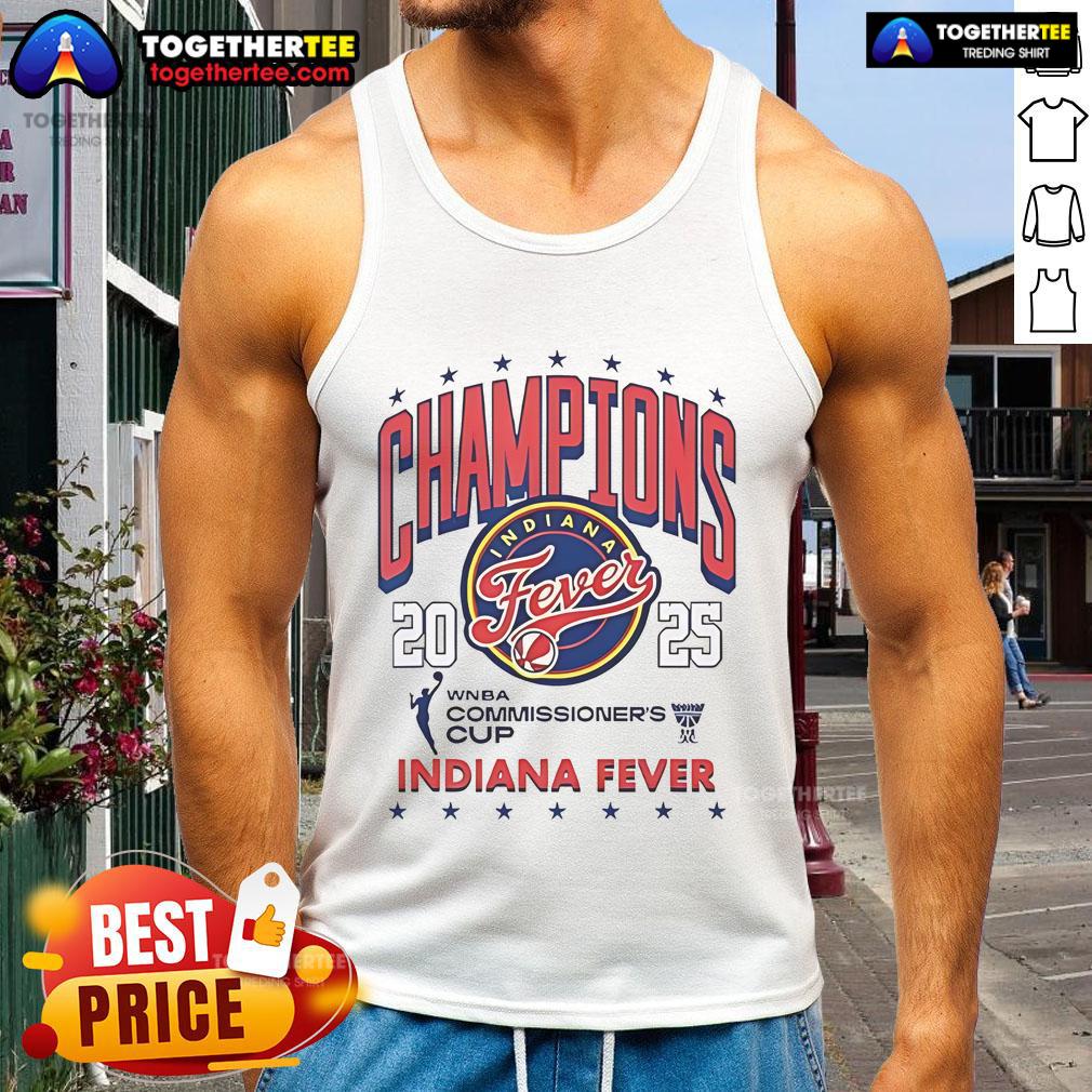 Official WNBA Commissioner's Cup 2025 Champion Indiana Fever T-Shirt - Image 4