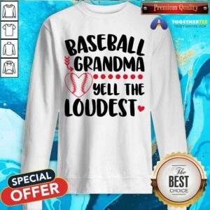 Alternative view of Baseball Grandma Yell The Loudest Softball Shirt