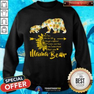 Alternative view of Bless Those Who See Life Mama Bear Sunflower Shirt