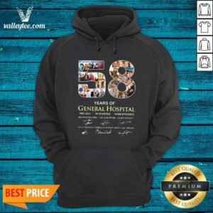 Alternative view of Great 58 Years Of General Hospital 1963 2021 58 Seasons 14588 Episodes Signatures Shirt