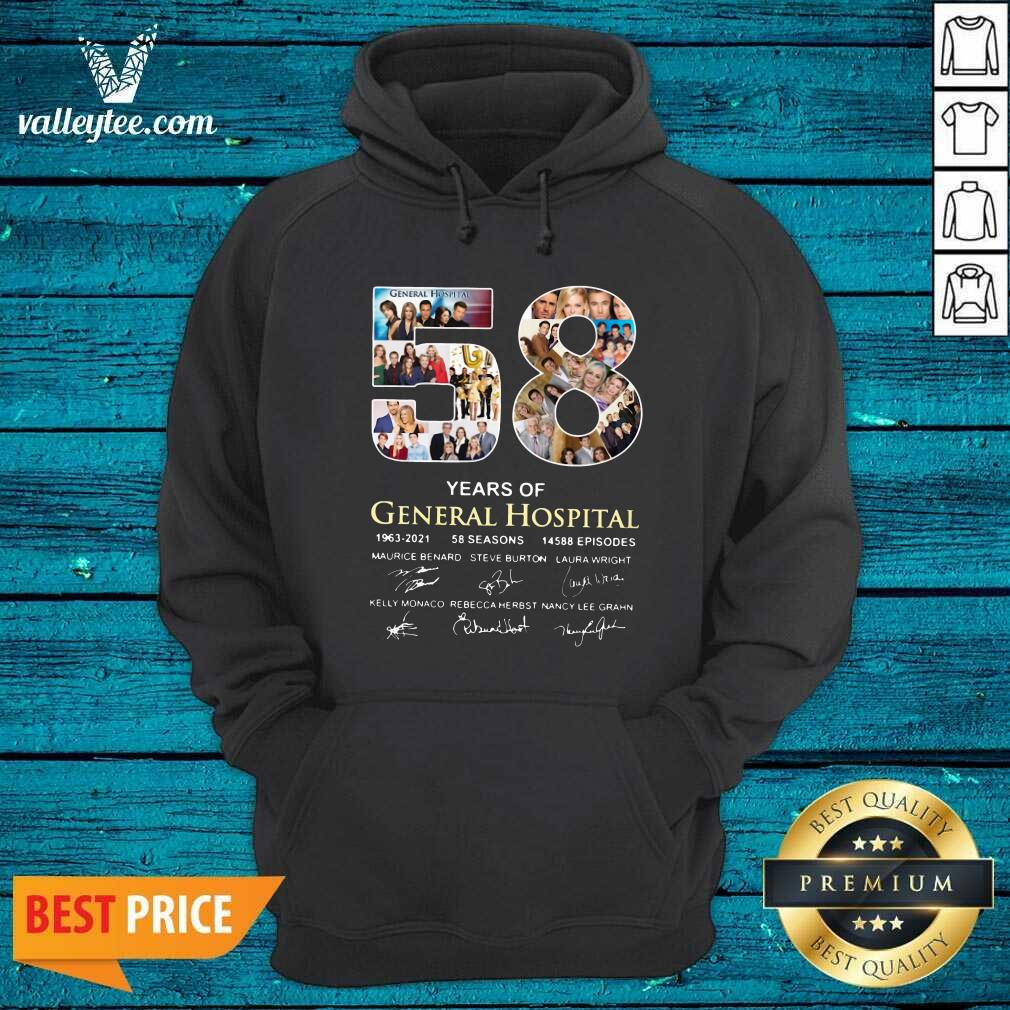 Great 58 Years Of General Hospital 1963 2021 58 Seasons 14588 Episodes Signatures Shirt - Image 2