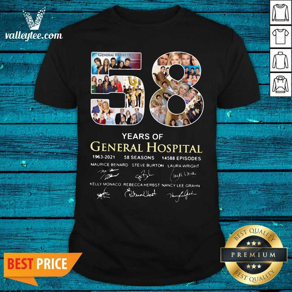 Great 58 Years Of General Hospital 1963 2021 58 Seasons 14588 Episodes Signatures Shirt