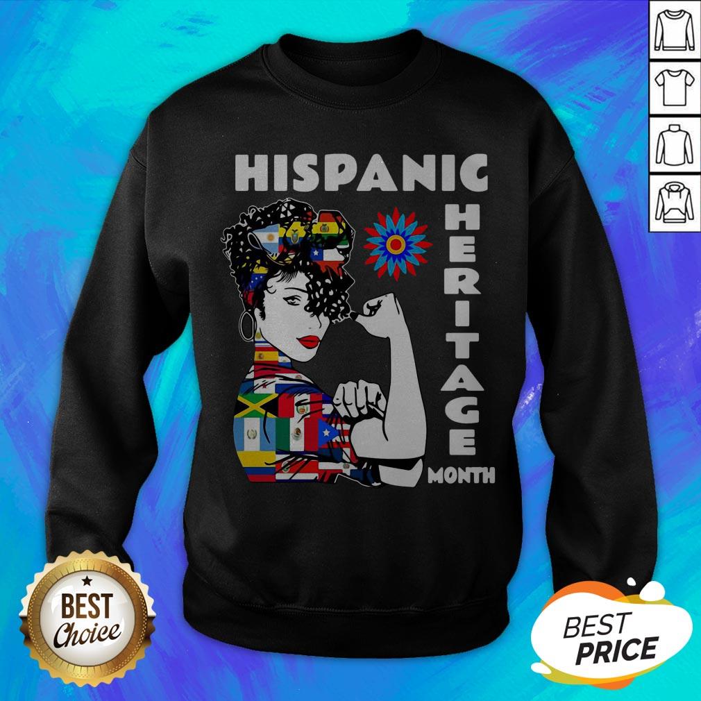 Nice Strong Woman Hispanic Heritage Month Shirt - Image 2