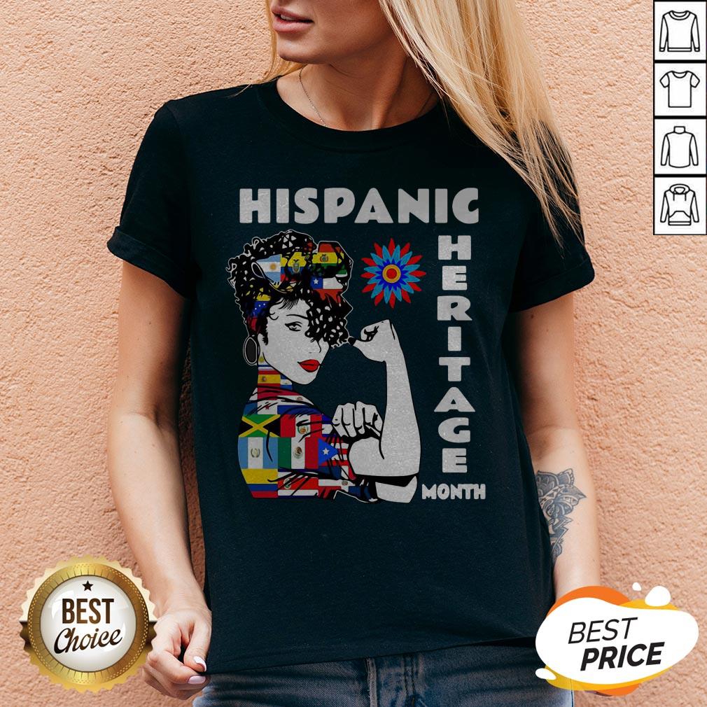 Nice Strong Woman Hispanic Heritage Month Shirt - Image 4