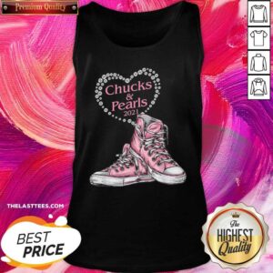 Alternative view of Top Chucks And Pearls 2021 Heart Valentine Shirt