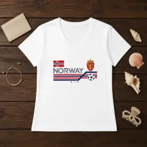 Alternative view of Awesome Norway National Football Team Soccer Shirt