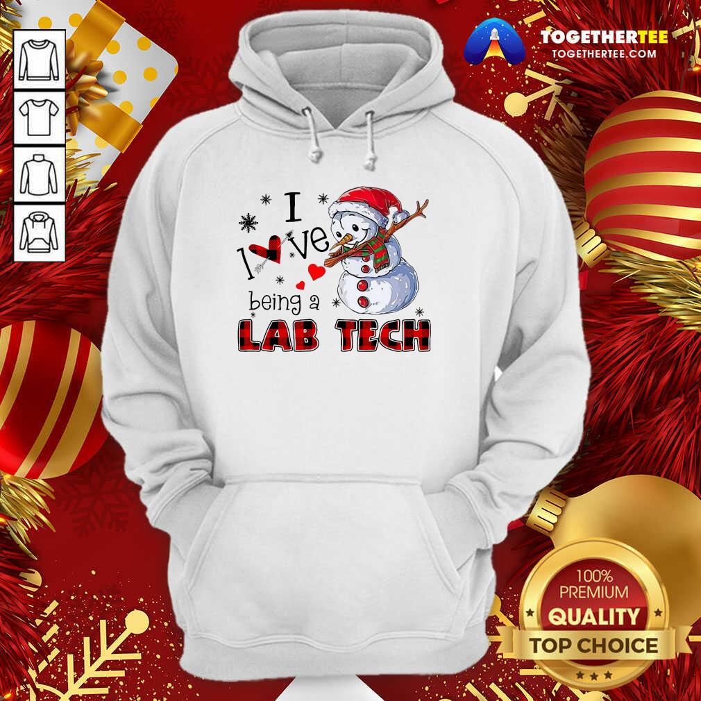 Cute Snowman I Love Being A Lab Tech Merry Christmas Shirt - Image 5