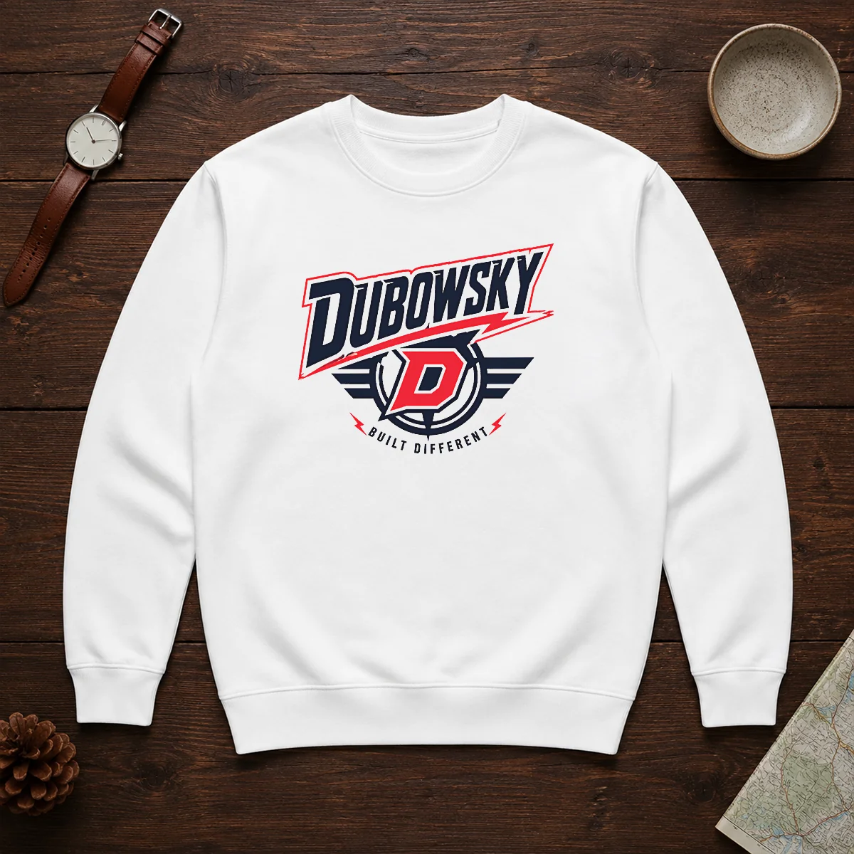Pretty Dubowsky Built Different Lightning Bolt Sports Logo Shirt - Image 7