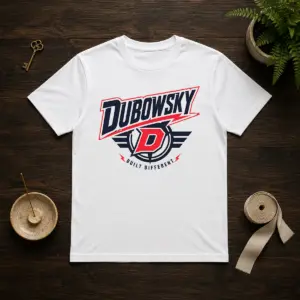 Pretty Dubowsky Built Different Lightning Bolt Sports Logo Shirt