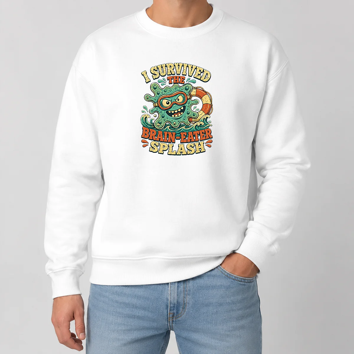 Pretty Vintage Brain Eater Splash Survivor Retro Shirt - Image 7