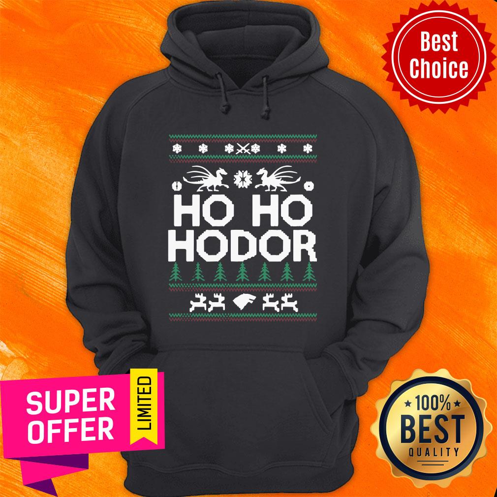 Funny Ho Ho Hodor Toothless Merry Christmas Shirt - Image 2