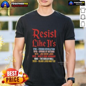 Hot Resist Like It's 2789 1848 1875 1943 1989 2020 T-Shirt