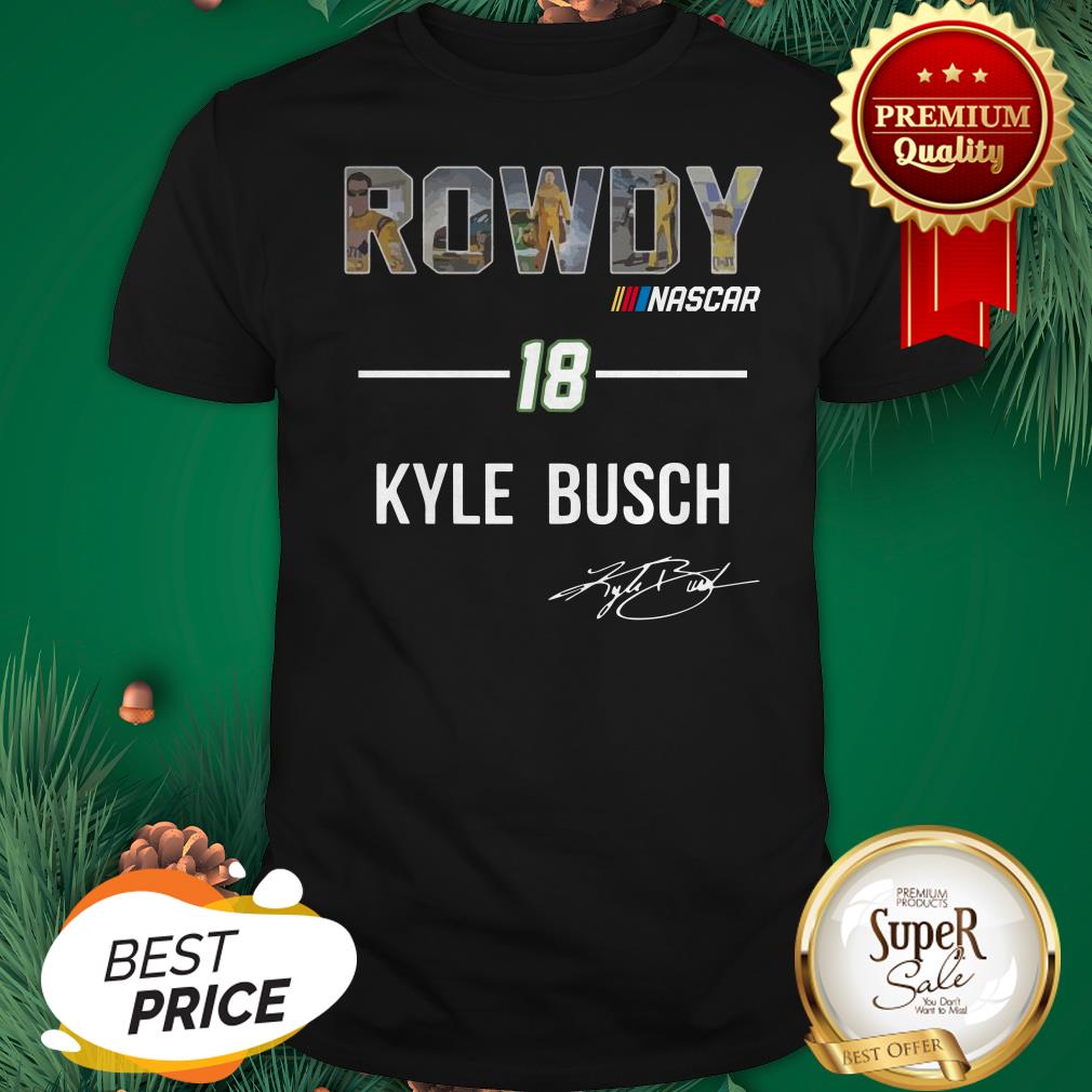 Rowdy Nascar 18 Kyle Busch Signature Autographed Shirt