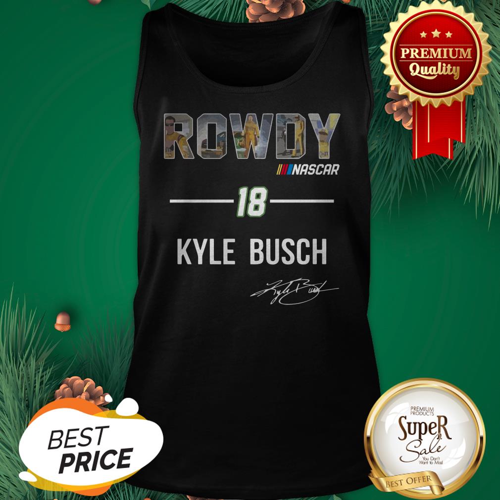 Rowdy Nascar 18 Kyle Busch Signature Autographed Shirt - Image 3