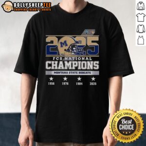 Good Montana State Bobcats FCS National Champions 2025 Helmet Logo T-Shirt