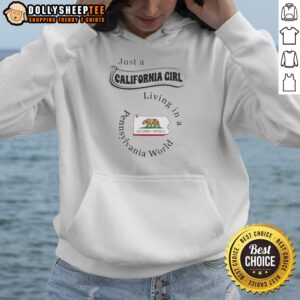 Alternative view of Awesome Just A California Girl Living In A Pennsylvania World Map Shirt