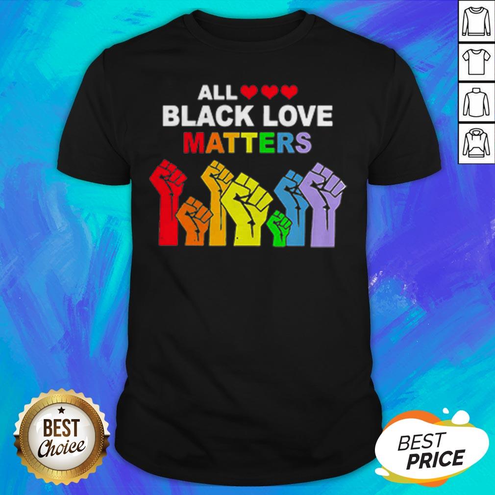 Pretty All Black Love Matters LGBT Hands Shirt