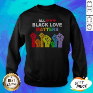 Pretty All Black Love Matters LGBT Hands Shirt