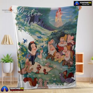 Disney Cartoon Snow White With The Seven Dwarfs Customized Blanket