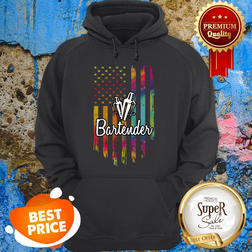 Nice Bartender American Flag Colorful Shirt - Image 2