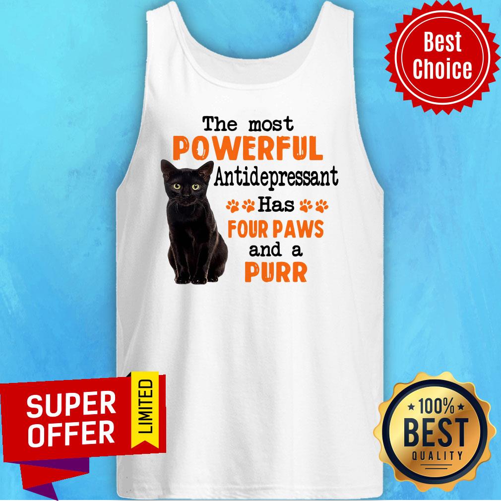 Premium The Most Powerful Antidepressant Has Four Paws And A Purr Shirt - Image 3