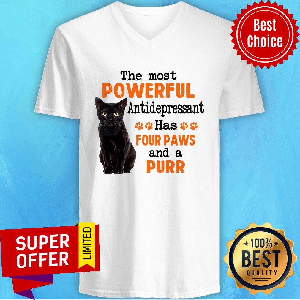 Premium The Most Powerful Antidepressant Has Four Paws And A Purr Shirt - Image 2