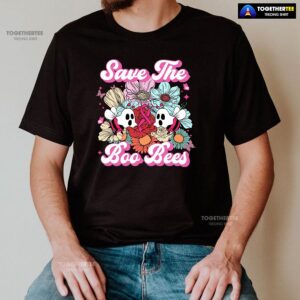 Alternative view of Save The Boo Bees Breast Cancer Halloween T-Shirt
