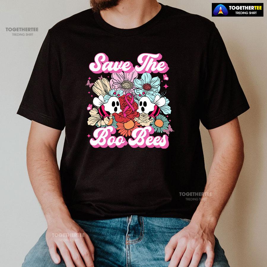 Save The Boo Bees Breast Cancer Halloween T-Shirt - Image 2