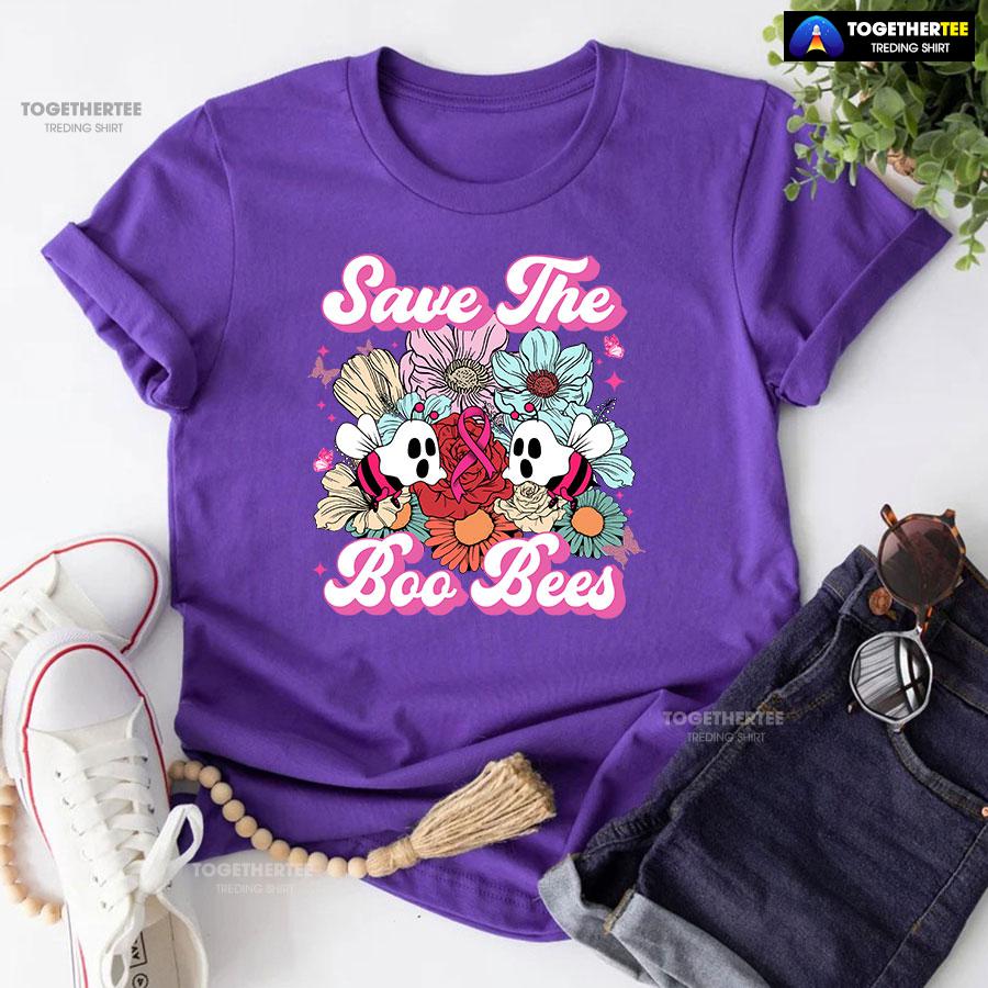 Save The Boo Bees Breast Cancer Halloween T-Shirt - Image 6