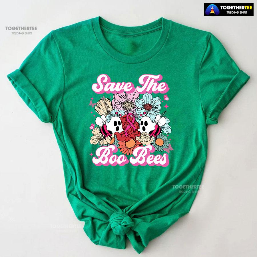 Save The Boo Bees Breast Cancer Halloween T-Shirt - Image 7