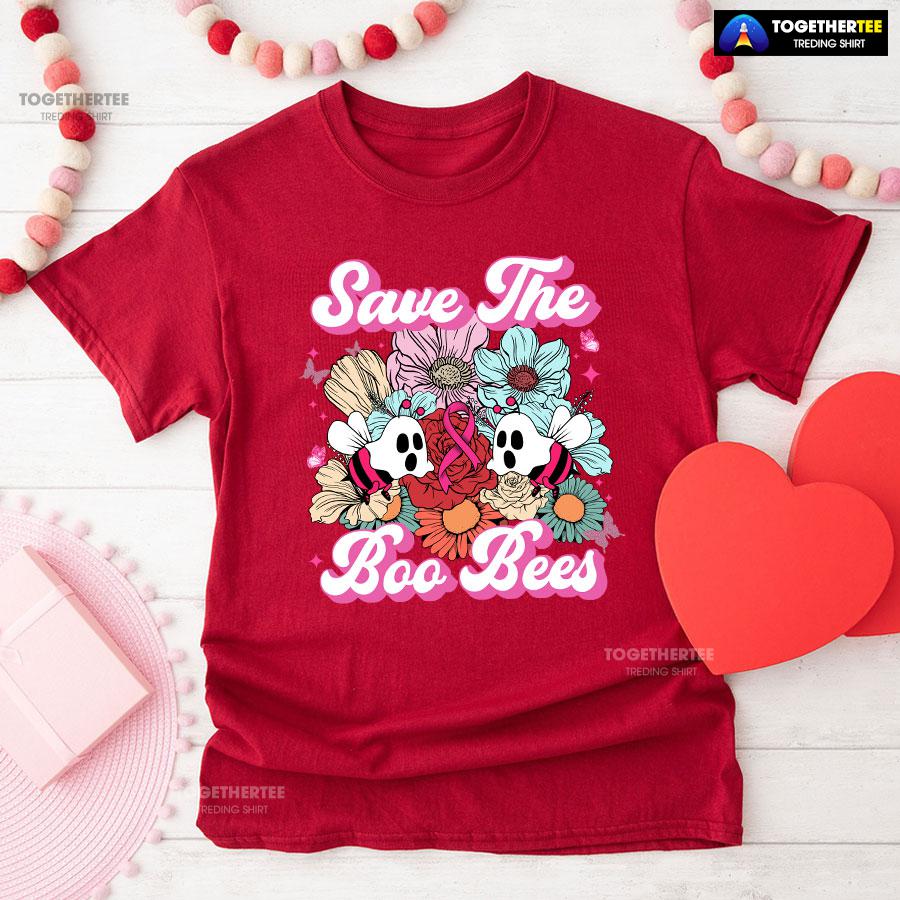Save The Boo Bees Breast Cancer Halloween T-Shirt - Image 8