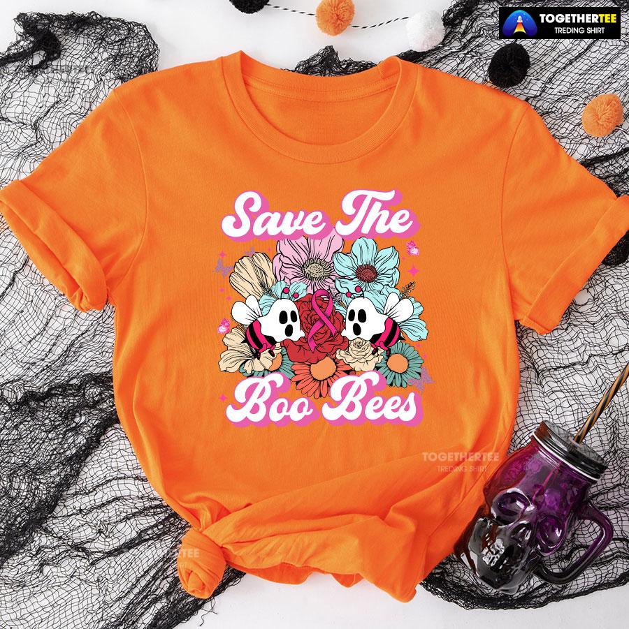Save The Boo Bees Breast Cancer Halloween T-Shirt - Image 9